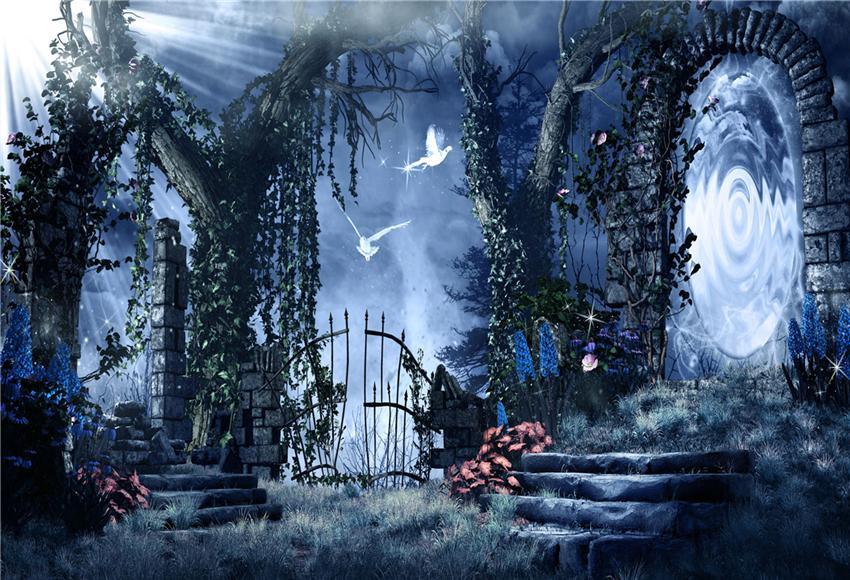 Toile de fond décors magiques d'Halloween pour la photographie