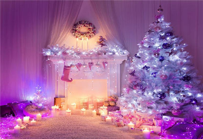 Toile de fond de Noël lavande pour la photographie