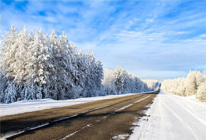 Toile de fond de ciel bleu hiver du pays des merveilles pour la photo