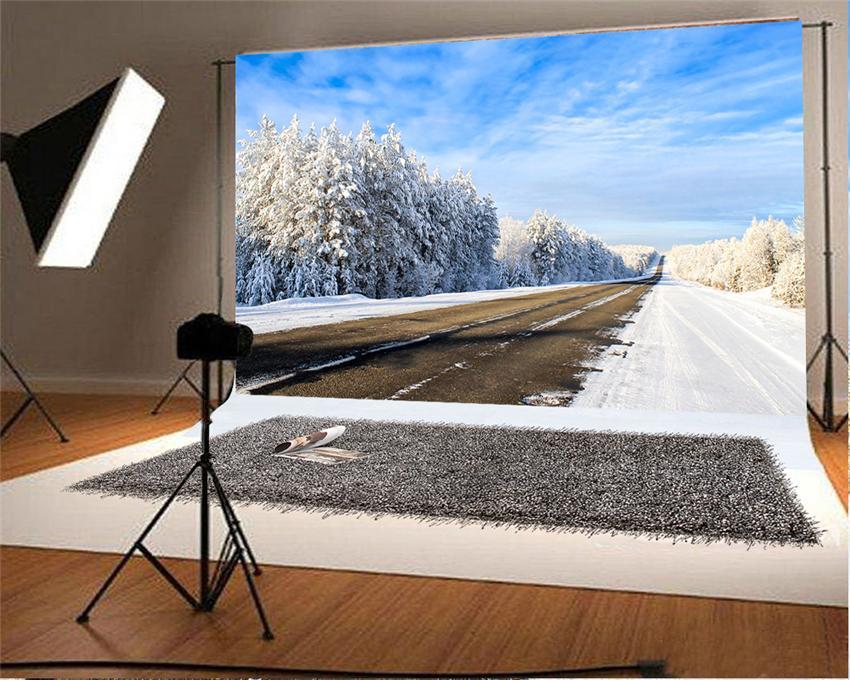 Toile de fond de ciel bleu hiver du pays des merveilles pour la photo