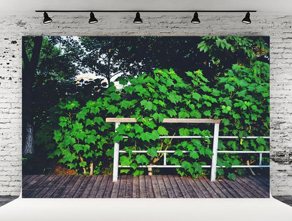 Toile de fond de photomaton de plancher de bois de nature de printemps