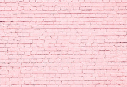Toile de fond de mur de brique rose doux pour la photographie de princesse