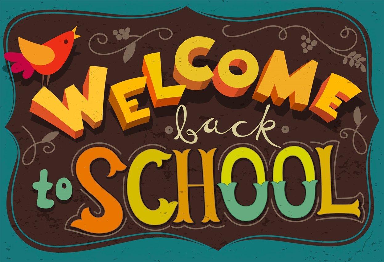 Toile de fond de retour à l'école bienvenue à la rentrée des décors de photographie scolaire