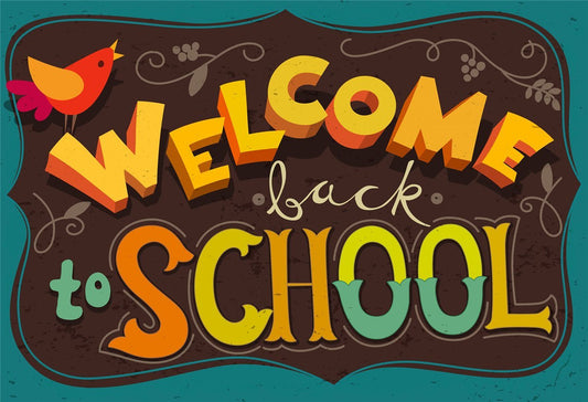 Toile de fond de retour à l'école bienvenue à la rentrée des décors de photographie scolaire