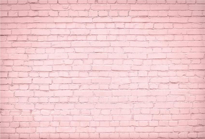 Toile de fond décors de photographie de mur de brique rose clair