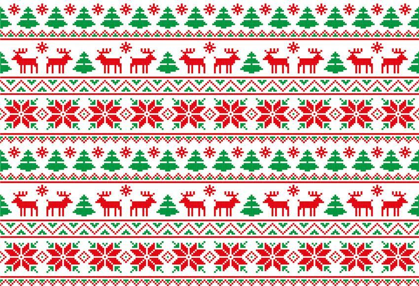 Toile de fond de chandail moche de Noël vert rouge