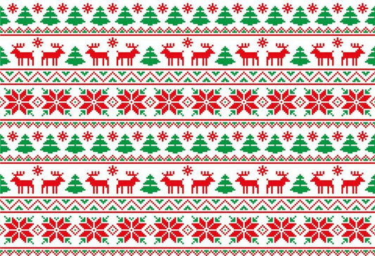 Toile de fond de chandail moche de Noël vert rouge