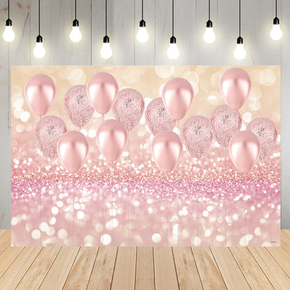 Toile de fond de rose or ballon décorations photo pour filles anniversaire bébé et fête de mariée
