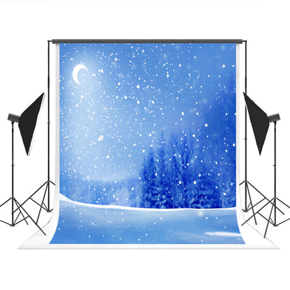 Toile de fond de photographie de Noël nuit d'hiver
