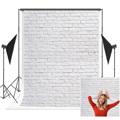 Toile de fond d'étoile de mur de briques blanches pour le studio photo