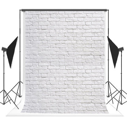 Toile de fond d'étoile de mur de briques blanches pour le studio photo