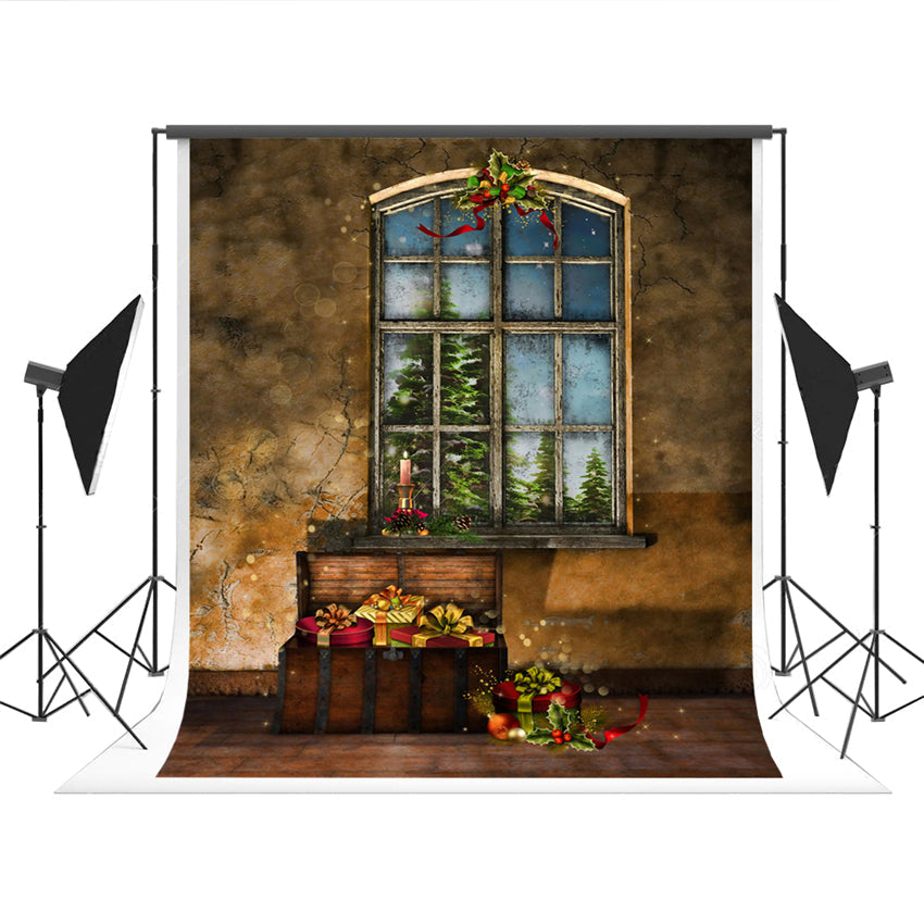 Toile de fond de décors de Noël magique pour la photographie