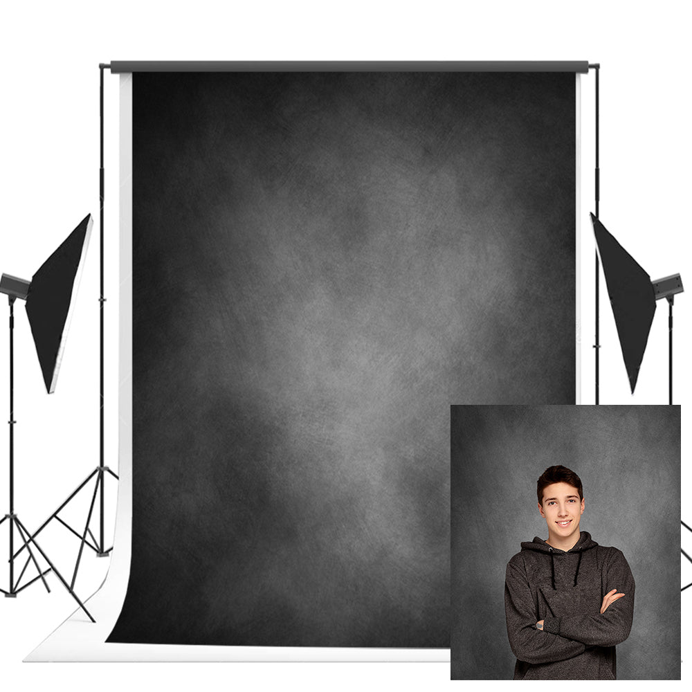 Toile de fond abstraitee noire de gris pour le studio nouveau-né