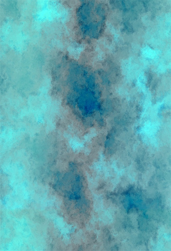 Toile de fond abstraitee marbrée bleu aqua pour portrait