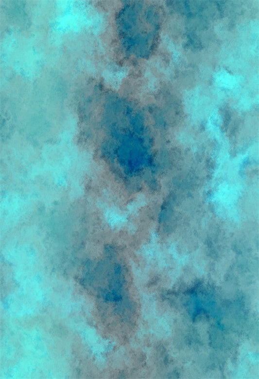 Toile de fond abstraitee marbrée bleu aqua pour portrait