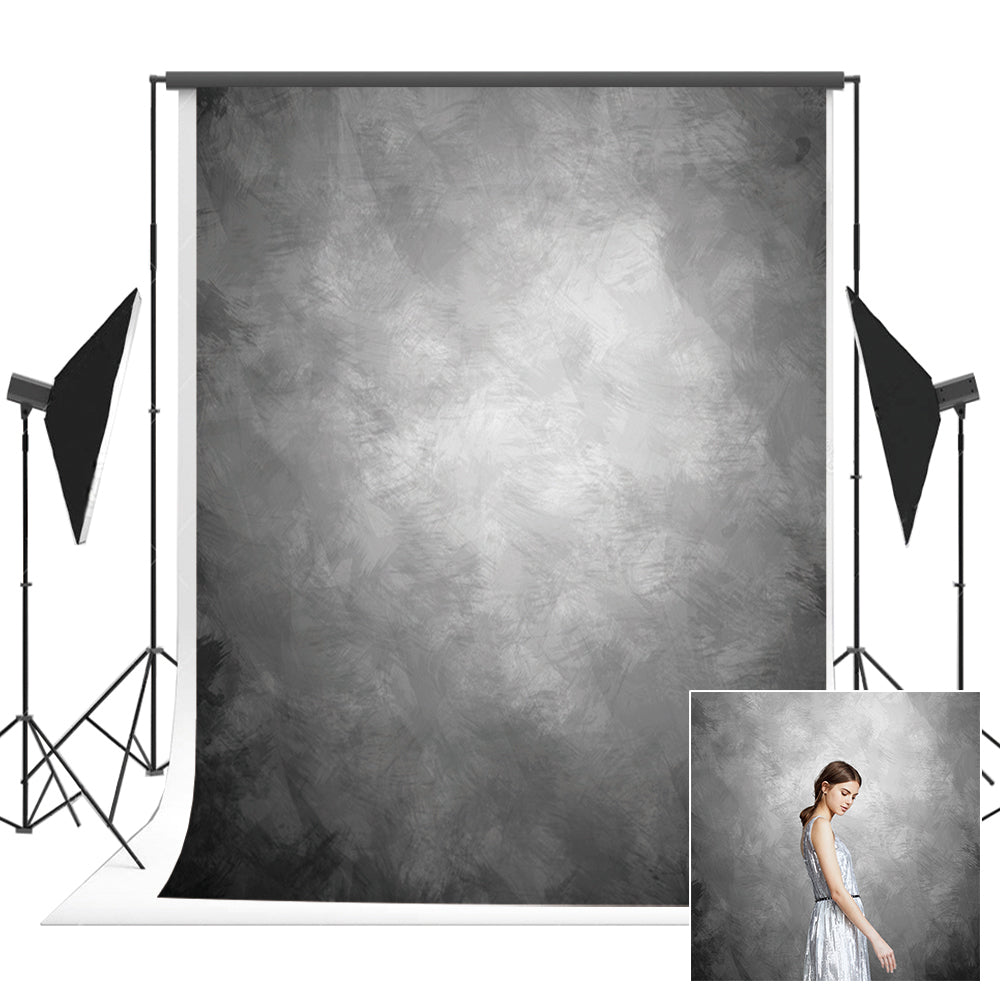 Toile de fond de portrait abstrait gris de noir pour la photographie