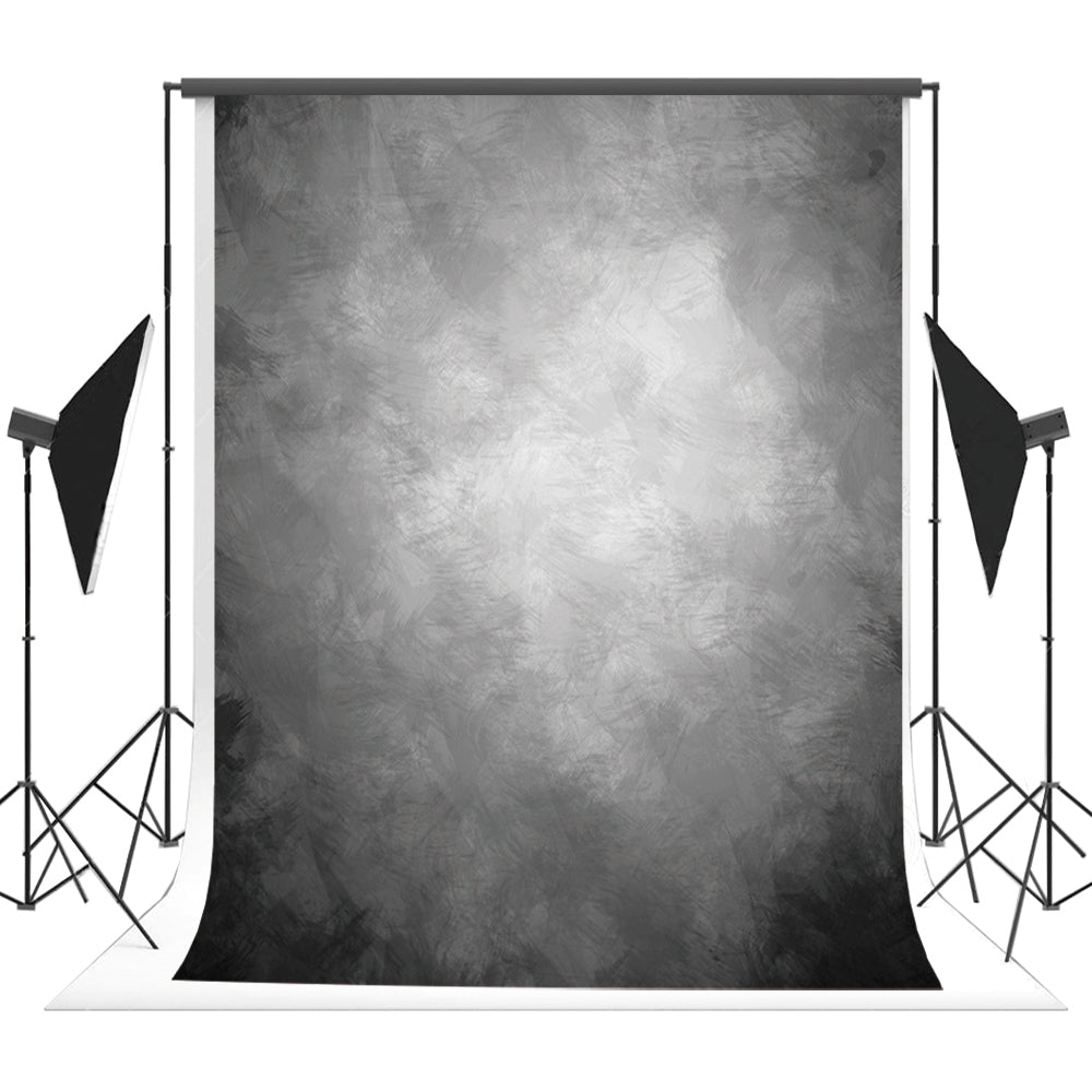 Toile de fond de portrait abstrait gris de noir pour la photographie