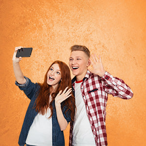 Toile de fond de studio de portrait abstrait orange foncé à contraste élevé pour la photographie K23250
