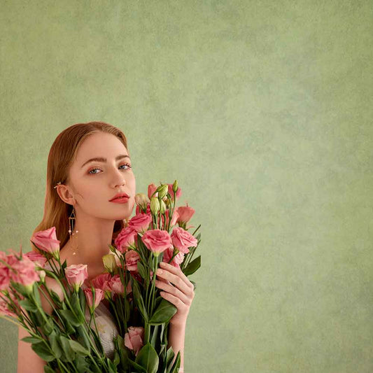 Toile de fond de photographie de printemps vert clair pour le studio photo portrait K25470
