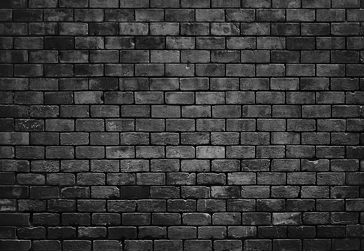 Toile de fond décors de mur de briques noires de photographie