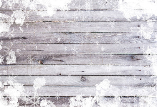 Toile de fond de photographie de mur en bois blanc flocon de neige fond de Noël
