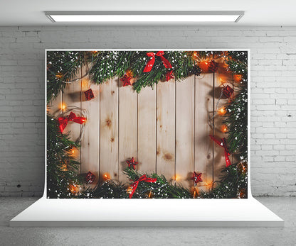 Toile de fond de Noël bois photographie cadeau Noël fond