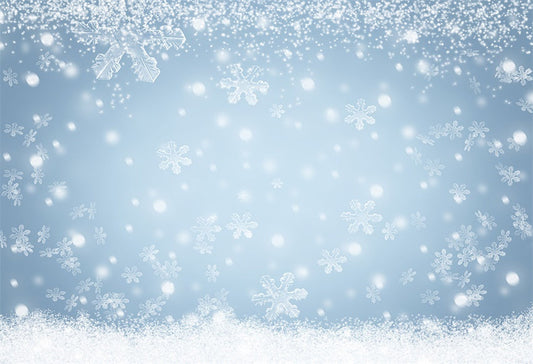 Toile de fond décors de photographie de Noël de flocon de neige d'hiver pour la photographie