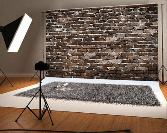Toile de fond de mur de briques brunes fond de photo de brique pour le studio photo KH02308