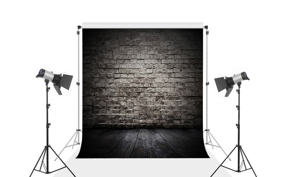 Toile de fond rétro noir brique mur photographie portrait fond pour la photographie KH02555