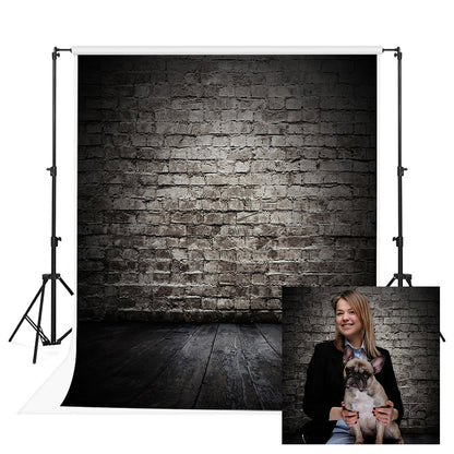 Toile de fond rétro noir brique mur photographie portrait fond pour la photographie KH02555