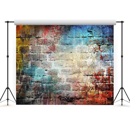 Toile de fond de graffiti mur de briques photographie Hip Hop photo fond photo KH03511