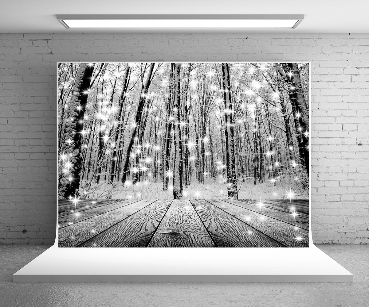 Toile de fond de photographie de flocon de neige léger fond de Noël