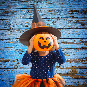 Toile de fond de photo de planches de bois rustique minable bleu KH03738