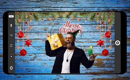 Toile de fond de photo de planches de bois rustique minable bleu KH03738