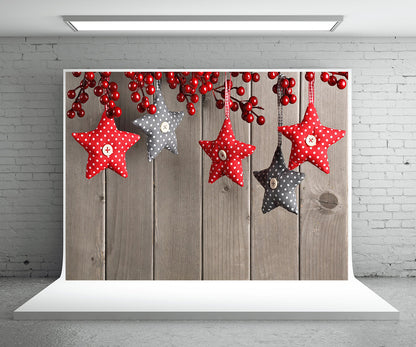 Toile de fond de mur en bois de Noël étoile pour la photographie