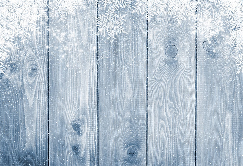 Toile de fond de photographie de mur en bois de flocon de neige pour Noël photo