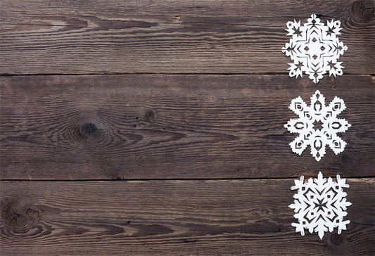 Toile de fond en bois gris foncé photographie Noël flocon de neige photo fond