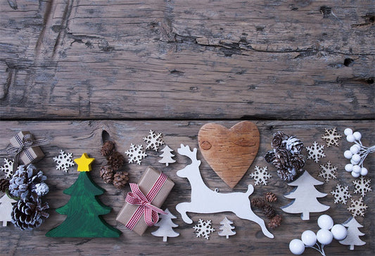 Toile de fond Noël mur en bois photographie fond de Noël