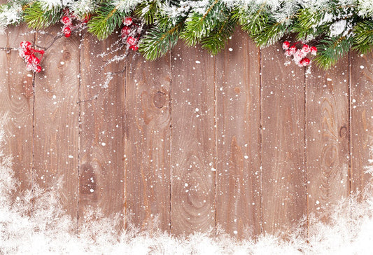 Toile de fond de flocon de neige mur en bois photographie décor de Noël fond