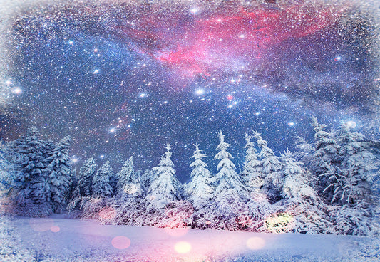 Toile de fond de photographie de forêt fond d'hiver pour la neige du pays des merveilles