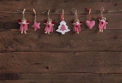 Toile de fond de Noël pour la photographie mur en bois