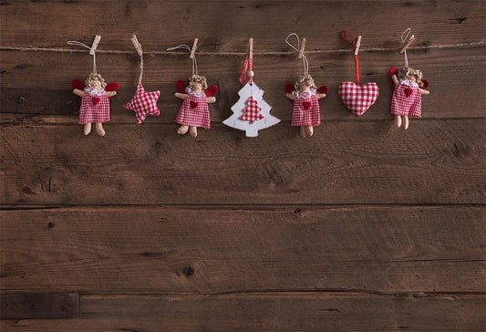 Toile de fond de Noël pour la photographie mur en bois