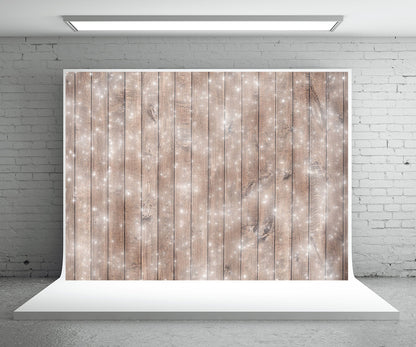 Toile de fond de photographie chaude de mur en bois de flocon de neige de Noël