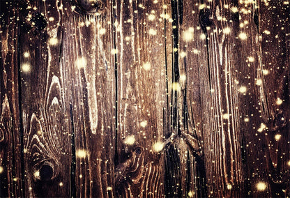Toile de fond de photographie de mur en bois clair étoile pour Noël