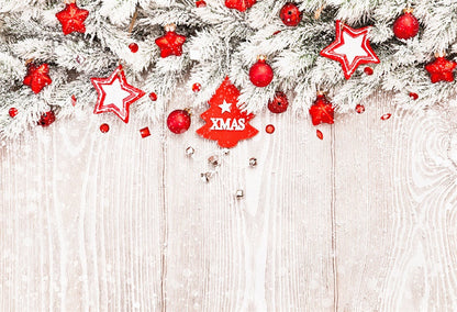 Toile de fond de branche de pin blanc flocon de neige photographie fond de Noël