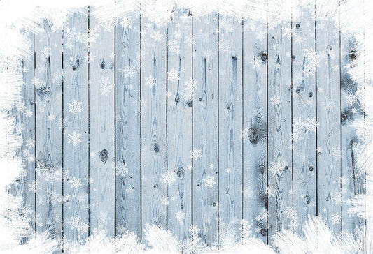 Toile de fond de mur en bois de Noël clair fond de photographie fond de flocon de neige