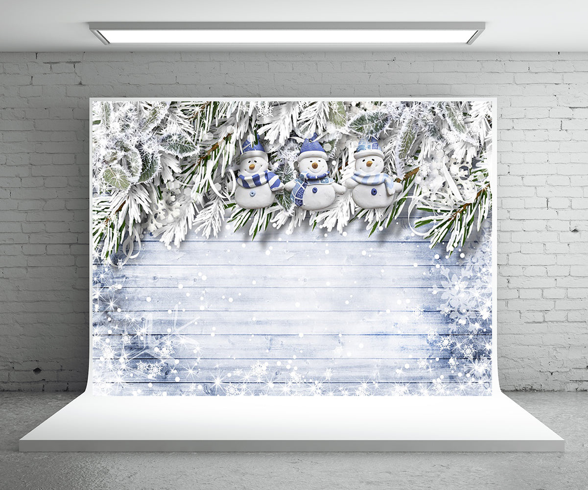 Toile de fond de photo bonhomme de neige blanc fond de Noël