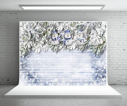 Toile de fond de photo bonhomme de neige blanc fond de Noël