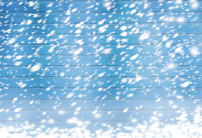 Toile de fond de photographie de planche de bois de flocon de neige pour Noël