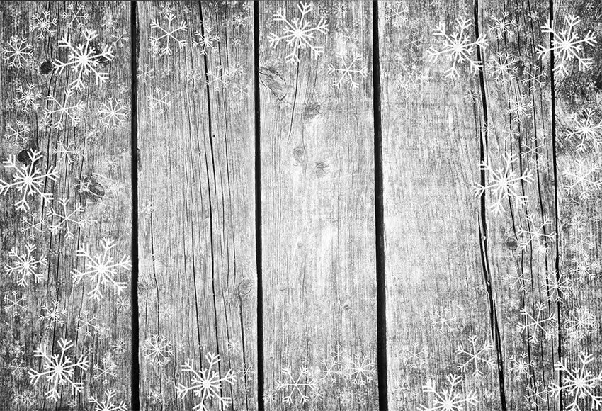 Toile de fond de flocon de neige mur en bois photo fond de Noël